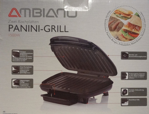 Ambiano panini grill 1500 - grill, w